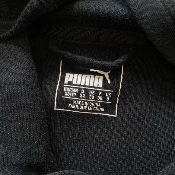 Puma Women Black Grey Full Zip Activewear Hoodie Jumper Sz XS AU8 - Picture 6 of 10